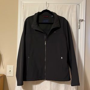 Tommy Hilfiger jacket, full-length zipper at the front and inside pocket.